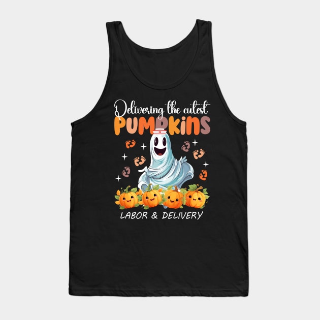 Delivering The Cutest Pumpkins Labor and Delivery Nurse Halloween Tank Top by AlmaDesigns